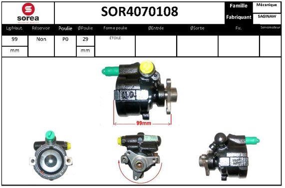 SNRA SOR4070108 Hydraulikpumpe, Lenkung SOR4070108: Kaufen Sie zu einem guten Preis in Polen bei 2407.PL!