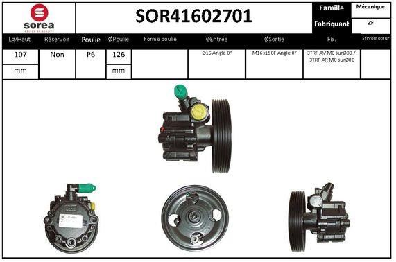 SNRA SOR41602701 Hydraulic Pump, steering system SOR41602701: Buy near me at 2407.PL in Poland at an Affordable price!