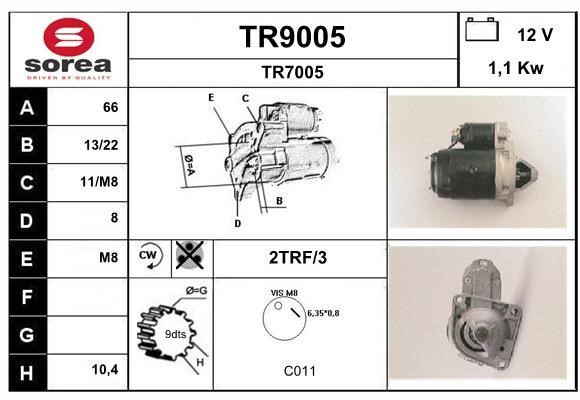 SNRA TR9005 Стартер TR9005: Отличная цена - Купить в Польше на 2407.PL!