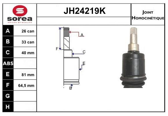 SNRA JH24219K ШРУС JH24219K: Отличная цена - Купить в Польше на 2407.PL!