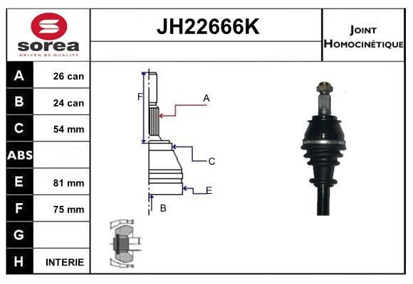 SNRA JH22666K Joint kit, drive shaft JH22666K: Buy near me at 2407.PL in Poland at an Affordable price!