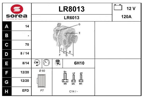 SNRA LR8013 Alternator LR8013: Dobra cena w Polsce na 2407.PL - Kup Teraz!