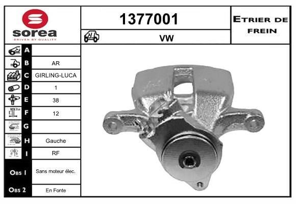 SNRA 1377001 Суппорт тормозной задний левый 1377001: Отличная цена - Купить в Польше на 2407.PL!