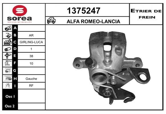 SNRA 1375247 Brake caliper rear left 1375247: Buy near me in Poland at 2407.PL - Good price!