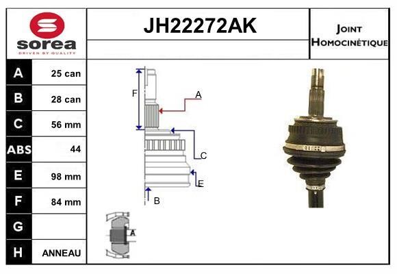 SNRA JH22272AK CV joint JH22272AK: Buy near me in Poland at 2407.PL - Good price!