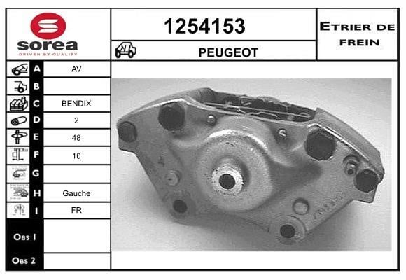 SNRA 1254153 Brake caliper front left 1254153: Buy near me in Poland at 2407.PL - Good price!