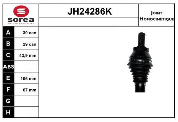 SNRA JH24286K Joint kit, drive shaft JH24286K: Buy near me in Poland at 2407.PL - Good price!