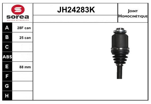 SNRA JH24283K ШРУС JH24283K: Отличная цена - Купить в Польше на 2407.PL!