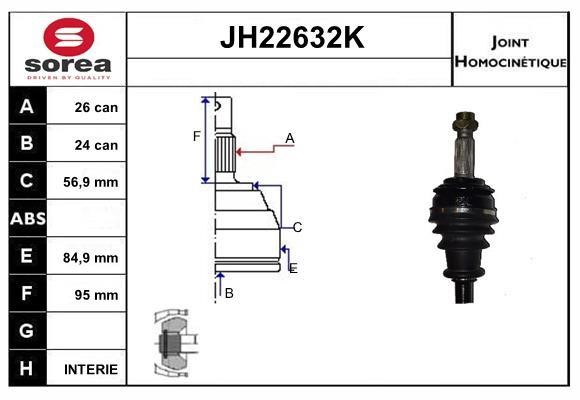 SNRA JH22632K Joint kit, drive shaft JH22632K: Buy near me in Poland at 2407.PL - Good price!