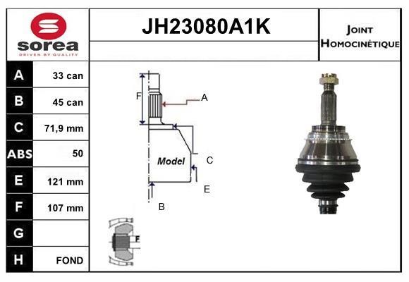 SNRA JH23080A1K Przegub homokinetyczny JH23080A1K: Atrakcyjna cena w Polsce na 2407.PL - Zamów teraz!