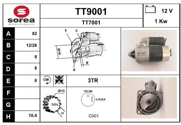 SNRA TT9001 Anlasser TT9001: Kaufen Sie zu einem guten Preis in Polen bei 2407.PL!