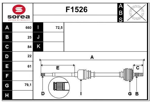 SNRA F1526 Antriebswelle F1526: Kaufen Sie zu einem guten Preis in Polen bei 2407.PL!