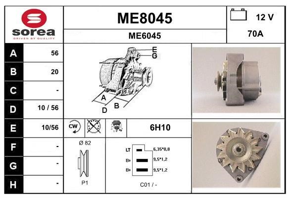SNRA ME8045 Alternator ME8045: Dobra cena w Polsce na 2407.PL - Kup Teraz!
