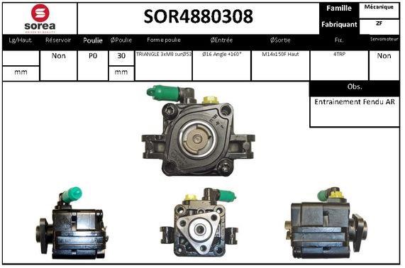 SNRA SOR4880308 Hydraulic Pump, steering system SOR4880308: Buy near me in Poland at 2407.PL - Good price!