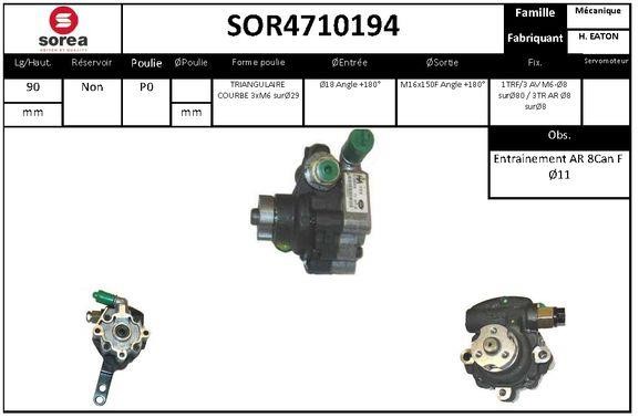 SNRA SOR4710194 Hydraulic Pump, steering system SOR4710194: Buy near me in Poland at 2407.PL - Good price!