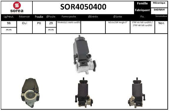 SNRA SOR4050400 Pompa hydrauliczna, układ kierowniczy SOR4050400: Dobra cena w Polsce na 2407.PL - Kup Teraz!