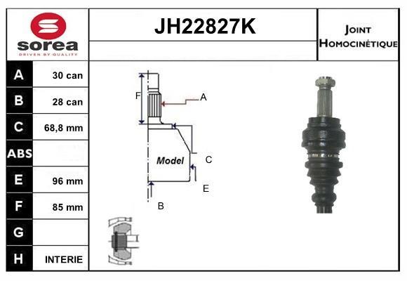 SNRA JH22827K Joint kit, drive shaft JH22827K: Buy near me in Poland at 2407.PL - Good price!