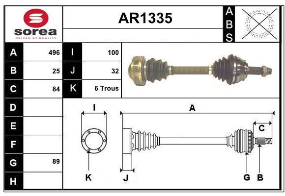 SNRA AR1335 Antriebswelle AR1335: Kaufen Sie zu einem guten Preis in Polen bei 2407.PL!