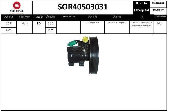 SNRA SOR40503031 Насос гидроусилителя руля SOR40503031: Отличная цена - Купить в Польше на 2407.PL!