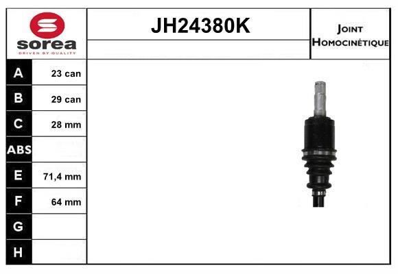SNRA JH24380K Joint kit, drive shaft JH24380K: Buy near me in Poland at 2407.PL - Good price!