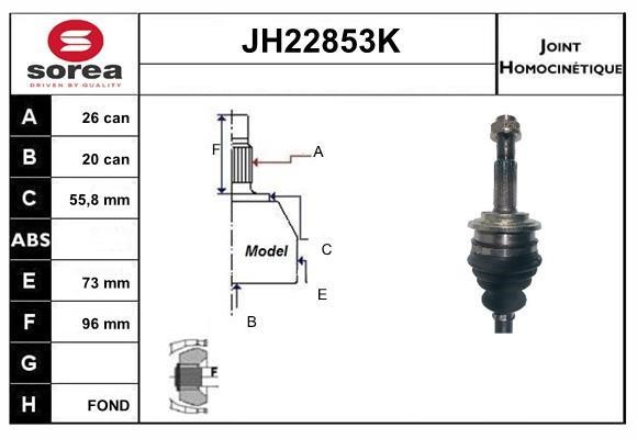 SNRA JH22853K Joint kit, drive shaft JH22853K: Buy near me in Poland at 2407.PL - Good price!