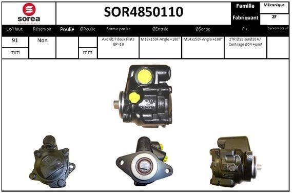 SNRA SOR4850110 Hydraulic Pump, steering system SOR4850110: Buy near me in Poland at 2407.PL - Good price!