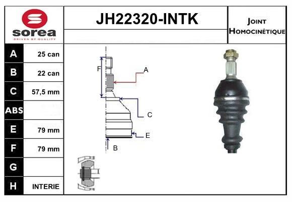 SNRA JH22320-INTK Joint kit, drive shaft JH22320INTK: Buy near me in Poland at 2407.PL - Good price!