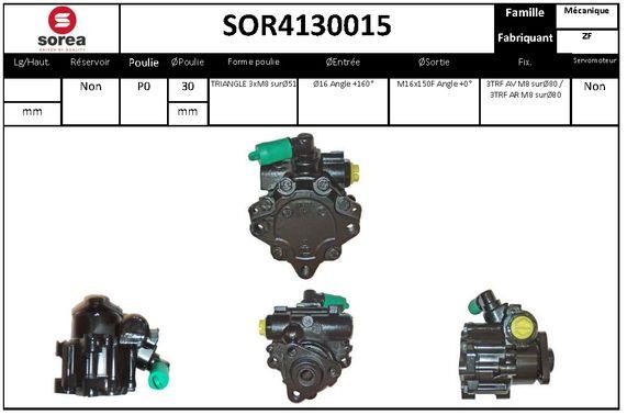SNRA SOR4130015 Hydraulic Pump, steering system SOR4130015: Buy near me in Poland at 2407.PL - Good price!