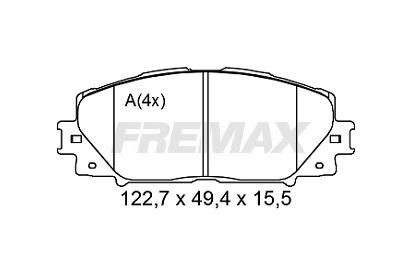 Fremax FBP-2619 Front disc brake pads, set FBP2619: Buy near me in Poland at 2407.PL - Good price!
