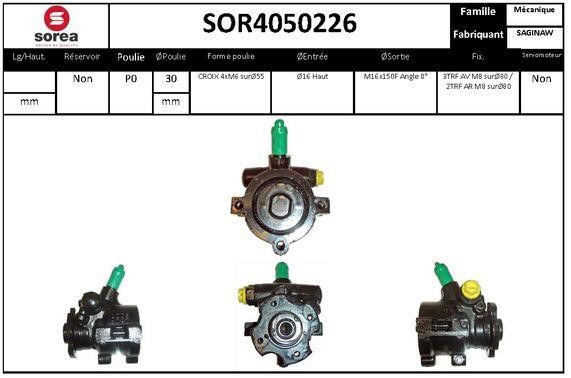 SNRA SOR4050226 Насос гидроусилителя руля SOR4050226: Отличная цена - Купить в Польше на 2407.PL!