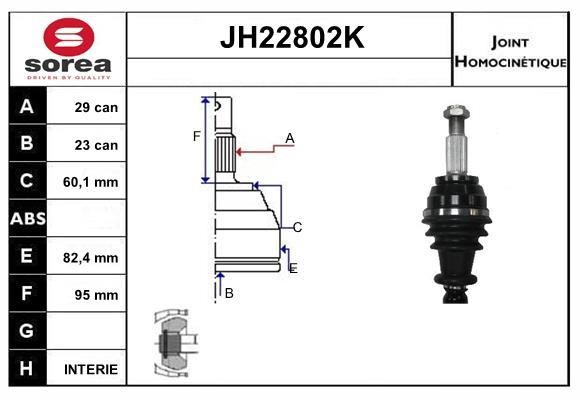 SNRA JH22802K ШРУС JH22802K: Отличная цена - Купить в Польше на 2407.PL!