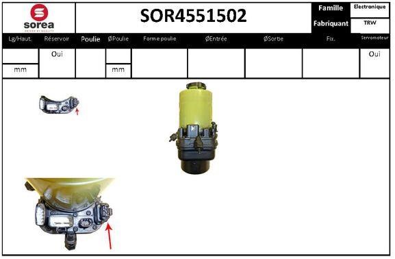 SNRA SOR4551502 Pompa hydrauliczna, układ kierowniczy SOR4551502: Dobra cena w Polsce na 2407.PL - Kup Teraz!