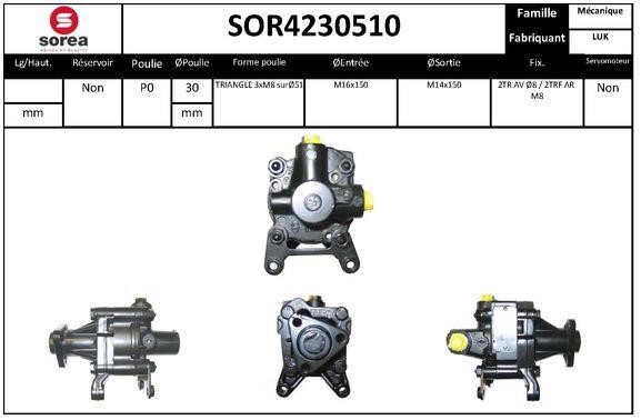 SNRA SOR4230510 Hydraulic Pump, steering system SOR4230510: Buy near me in Poland at 2407.PL - Good price!