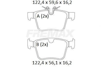 Fremax FBP-2617 Rear disc brake pads, set FBP2617: Buy near me at 2407.PL in Poland at an Affordable price!