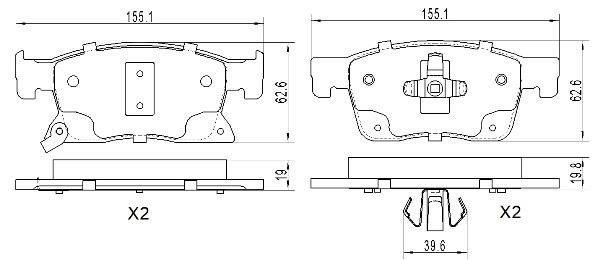 Fremax FBP-0026 Brake Pad Set, disc brake FBP0026: Buy near me in Poland at 2407.PL - Good price!