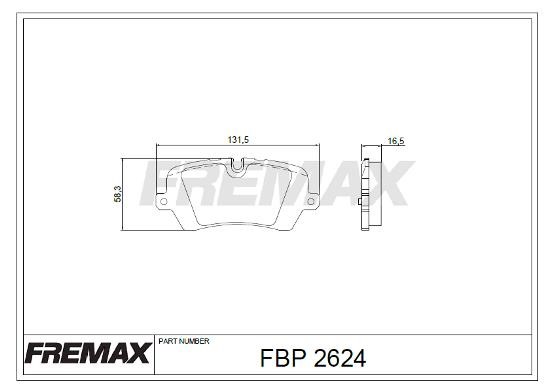Fremax FBP-2624 Scheibenbremsbeläge hinten eingestellt FBP2624: Kaufen Sie zu einem guten Preis in Polen bei 2407.PL!