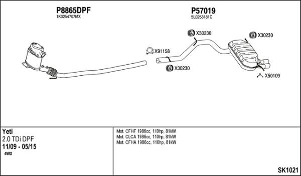 Fenno SK1021 Exhaust system SK1021: Buy near me in Poland at 2407.PL - Good price!