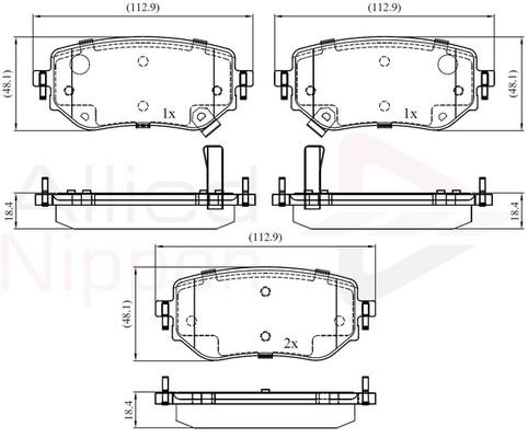 Comline ADB32458 Тормозные колодки дисковые, комплект ADB32458: Отличная цена - Купить в Польше на 2407.PL!