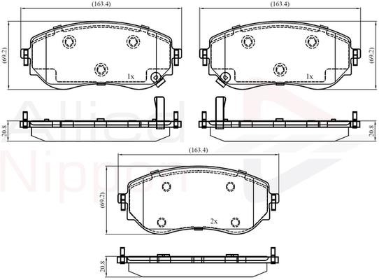 Comline ADB32457 Тормозные колодки дисковые, комплект ADB32457: Отличная цена - Купить в Польше на 2407.PL!