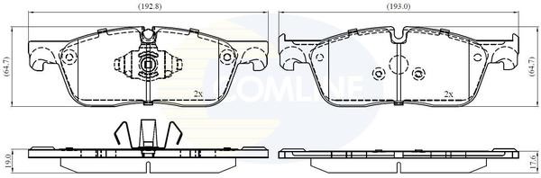 Comline CBP02446 Brake Pad Set, disc brake CBP02446: Buy near me in Poland at 2407.PL - Good price!