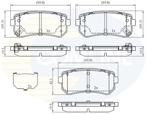 Comline CBP32530 Brake Pad Set, disc brake CBP32530: Buy near me in Poland at 2407.PL - Good price!