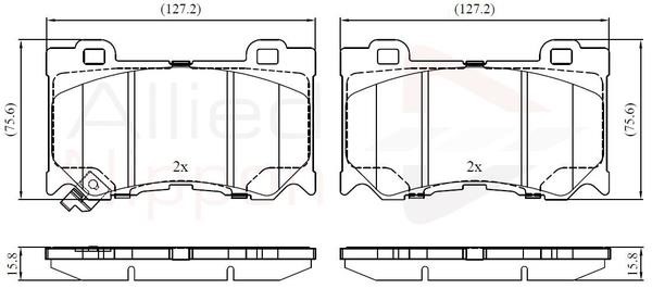 Comline ADB32428 Brake Pad Set, disc brake ADB32428: Buy near me in Poland at 2407.PL - Good price!