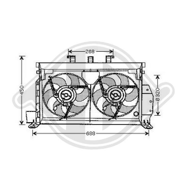 Diederichs DCL1058 Вентилятор радиатора охлаждения DCL1058: Отличная цена - Купить в Польше на 2407.PL!