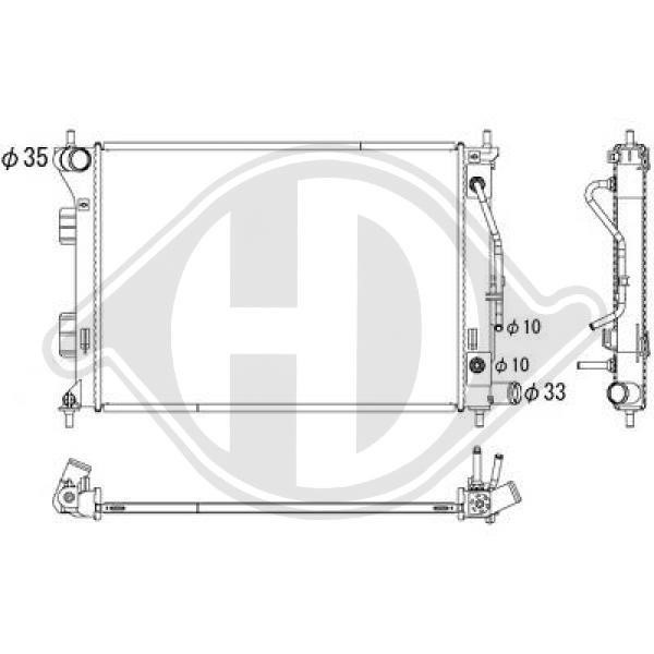 Diederichs DCM3739 Radiator, engine cooling DCM3739: Buy near me in Poland at 2407.PL - Good price!