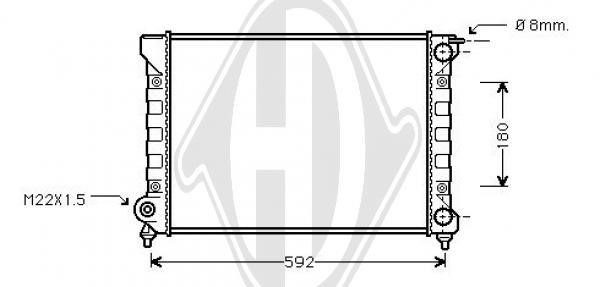 Diederichs DCM3382 Radiator, engine cooling DCM3382: Buy near me in Poland at 2407.PL - Good price!