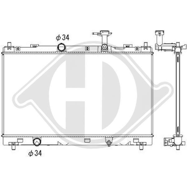 Diederichs DCM3911 Radiator, engine cooling DCM3911: Buy near me in Poland at 2407.PL - Good price!