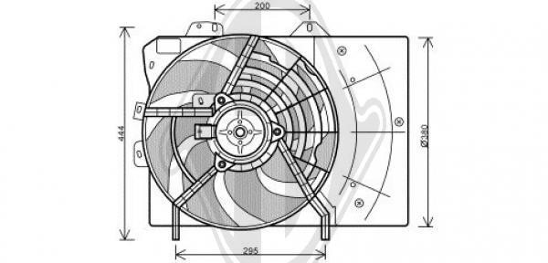 Diederichs DCL1171 Hub, engine cooling fan wheel DCL1171: Buy near me at 2407.PL in Poland at an Affordable price!