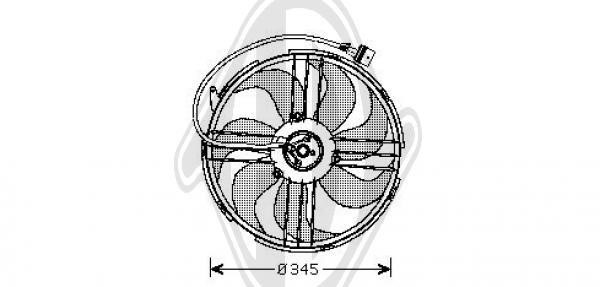 Diederichs DCL1212 Вентилятор радіатора охолодження DCL1212: Приваблива ціна - Купити у Польщі на 2407.PL!