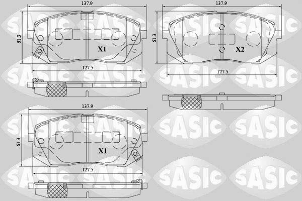 Sasic 6216214 Brake Pad Set, disc brake 6216214: Buy near me in Poland at 2407.PL - Good price!