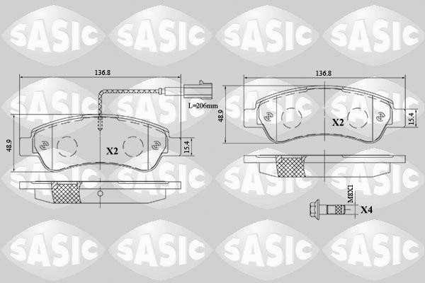 Sasic 6210074 Brake Pad Set, disc brake 6210074: Buy near me in Poland at 2407.PL - Good price!